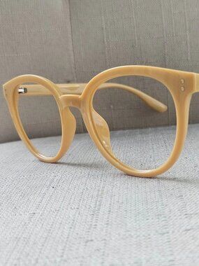 Zenni Optical Women Glasses Frame Eyewear Yellow Tone Frame only